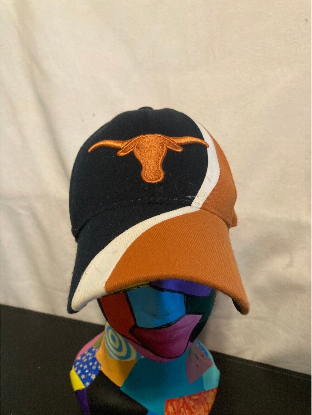 Texas Longhorns Top of The World Brand NCAA One Fit Hat Black Burnt Orange Cap